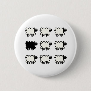 Black Sheep 2 Inch Round Button