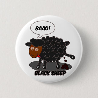 Black sheep 2 inch round button
