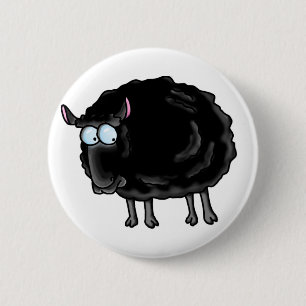 Black sheep 2 inch round button