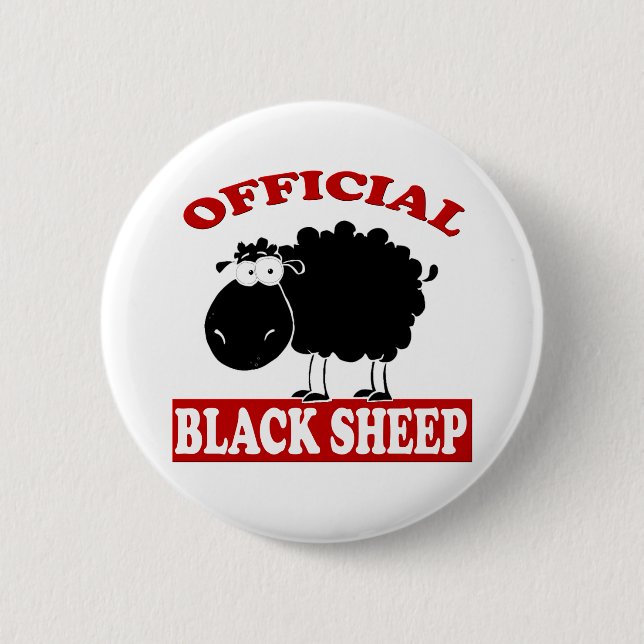 Black Sheep 2 Inch Round Button (Front)