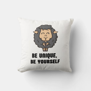 Black sheep : Be unique, be yourself Throw Pillow