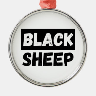 Black Sheep Bold Distressed Rebel Streetwear Art Metal Ornament