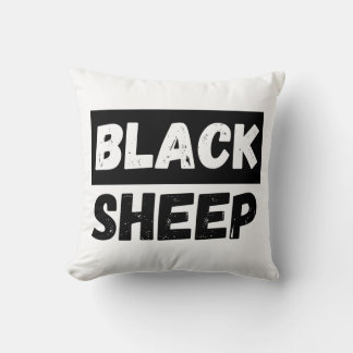 Black Sheep Bold Distressed Rebel Streetwear Art Throw Pillow