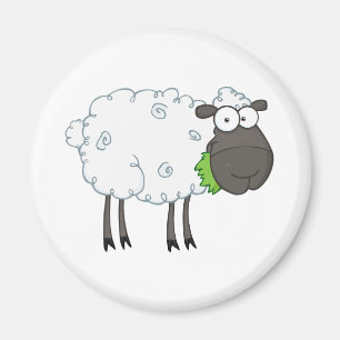 Black Sheep Cartoon Character Magnet