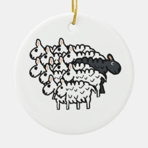 Black Sheep Ceramic Ornament