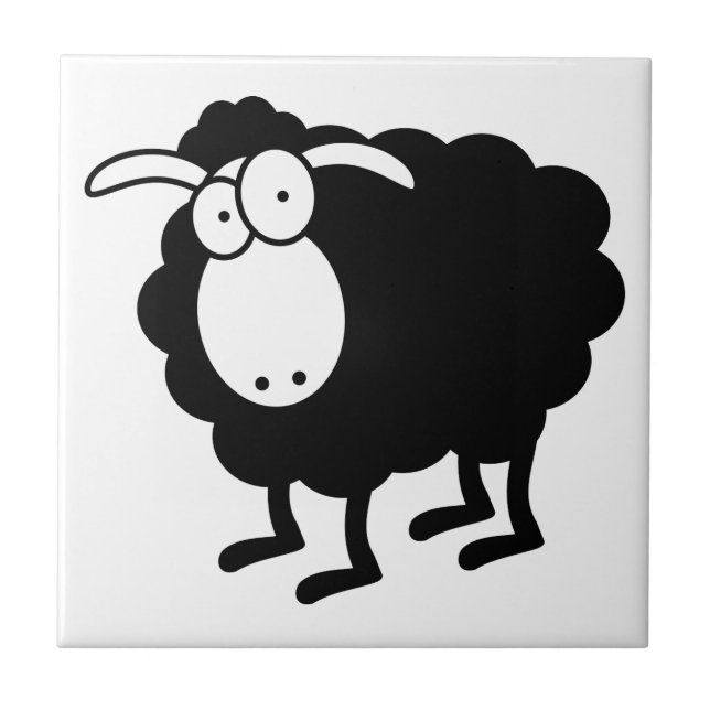 Black Sheep Ceramic Tile (Front)