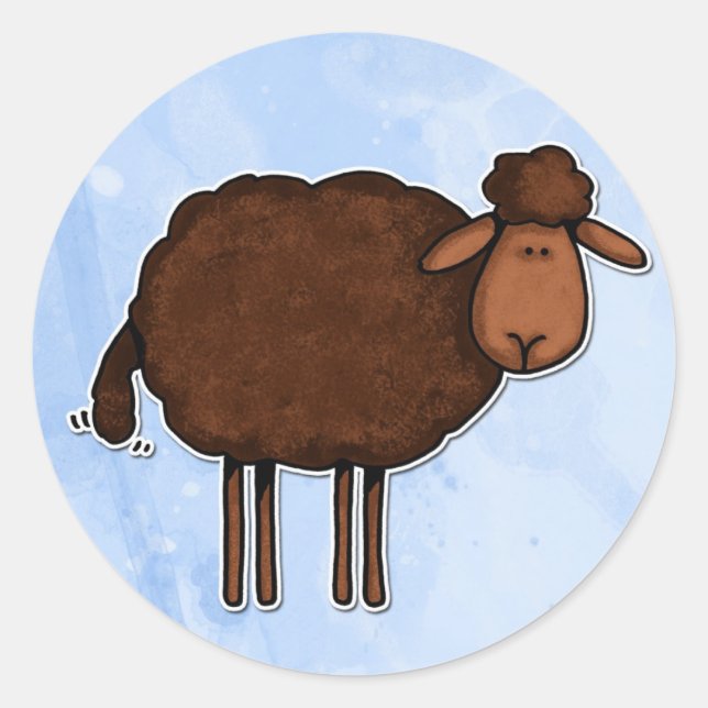 black sheep classic round sticker (Front)