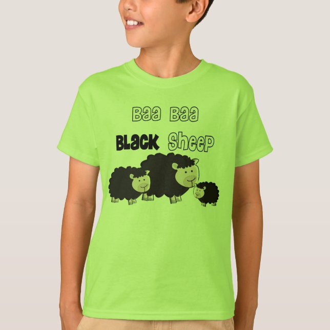 Black Sheep Designs "Baa Baa Black Sheep" T-Shirt (Front)