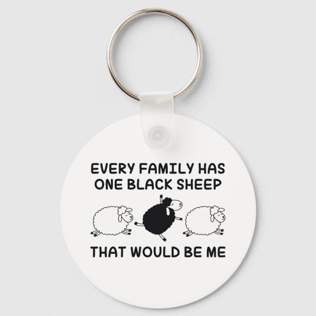 Black Sheep Family Keychain (Front)