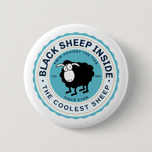 Black Sheep Inside - Swim Against the tide 2 Inch Round Button