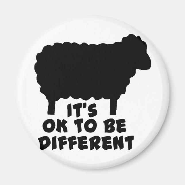 Black Sheep - It's Ok To Be Different Magnet (Front)