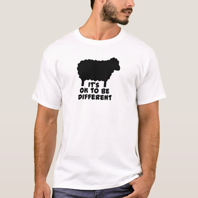 Black Sheep - It's Ok To Be Different T-Shirt (Front)