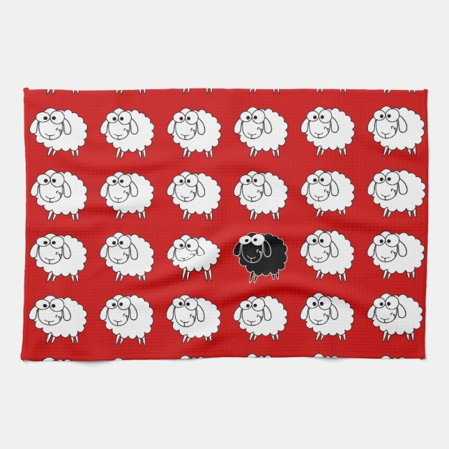 Black Sheep Kitchen Towel (Horizontal)