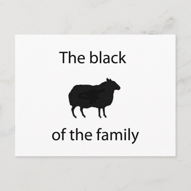 Black sheep of the family postcard (Front)