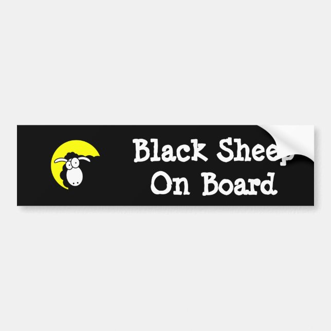 Black Sheep On Board Bumper Sticker (Front)