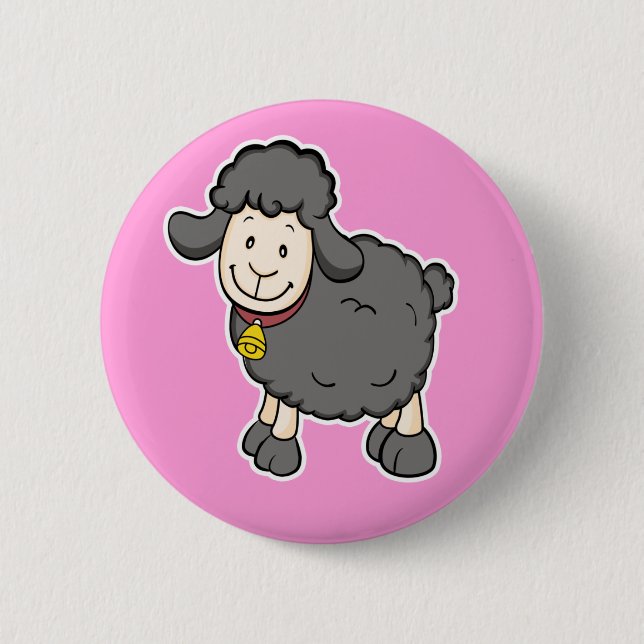 Black Sheep Pink Button (Front)