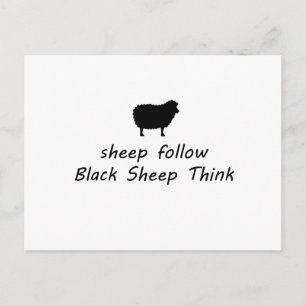 black sheep postcard