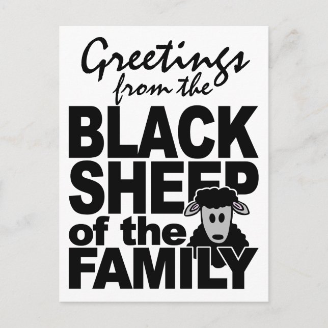 BLACK SHEEP postcard, customize Postcard (Front)