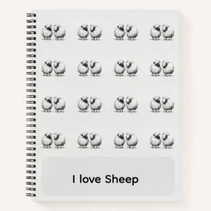 Black Sheep Sketch Pattern Notebook