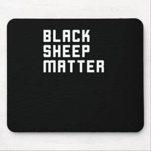 Black Sheep Sticker Mouse Pad