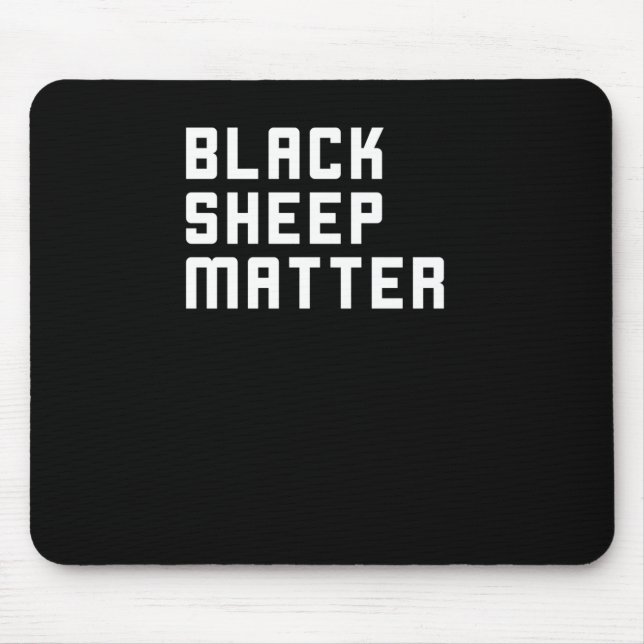 Black Sheep Sticker  Mouse Pad (Front)