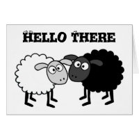 Black Sheep White Sheep Greeting Card
