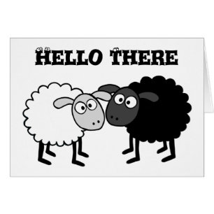 Black Sheep White Sheep Greeting Card