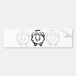 black sheep white sheeps bumper sticker