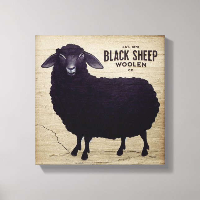 Black Sheep Woollen Co. Farmhouse Canvas Print (Front)