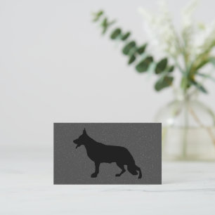 Black Shepherd Dog Illustration Business Card