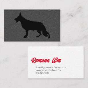 Black Shepherd Dog Illustration Business Card