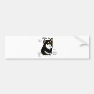 Black Shiba Inu History Bumper Sticker