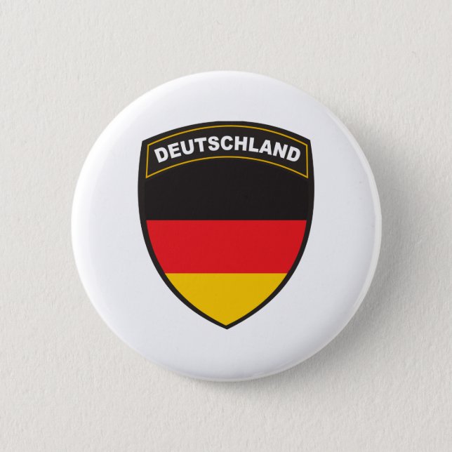 Black Shield Deutschland 2 Inch Round Button (Front)