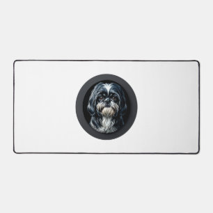 black shih tzu desk mat