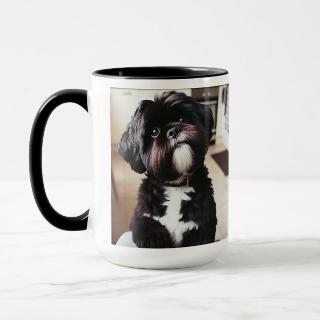 Black Shih Tzu I Can Explain Christmas Mug  (Left)
