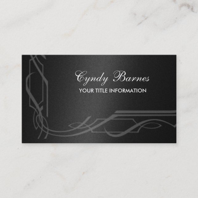 Black Shimmer with Silver Business Card (Front)