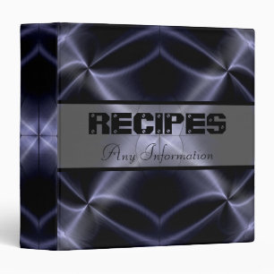 Black Shiny Stainless Steel Metal 3 Binder