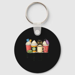 Black Shopng Friday Squad Coffee C Coffee Lovers Keychain