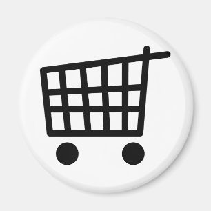 black shopping trolley magnet