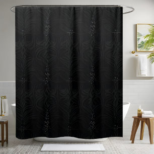 Black Shower Curtain Style 3