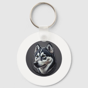 Black Siberian Keychain