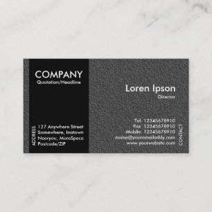 Black SideBand - Grey Embossed Texture Business Card