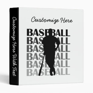 Black Silhouette Baseball Player T-shirts and Gift Binder