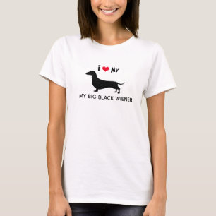 BLACK SILHOUETTE DACHSHUND T-Shirt