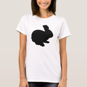 Black Silhouette Easter Bunny Shirt