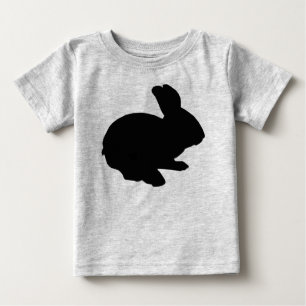 Black Silhouette Easter Bunny Shirt