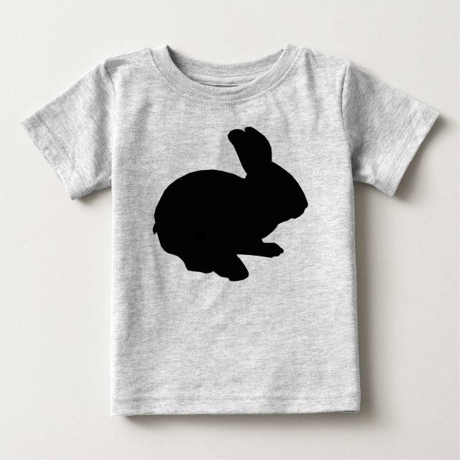Black Silhouette Easter Bunny Shirt (Front)