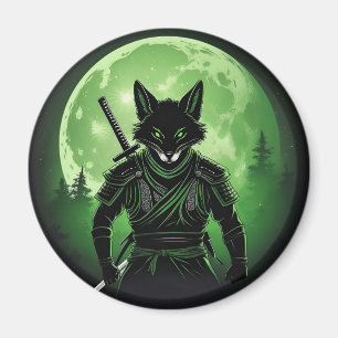 Black Silhouette Fox Magnet