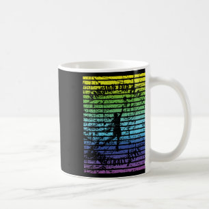 Black Silhouette Of A Basketball Player Against Th Coffee Mug