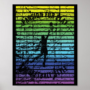 Black Silhouette Of A Basketball Player Against Th Poster
